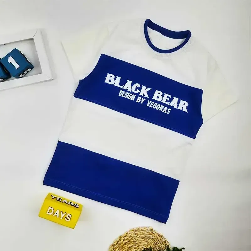تیشرت پسرانه طرح BLACK یقه گرد پنبهای مناسب بهار و تابستان - تصویر 7