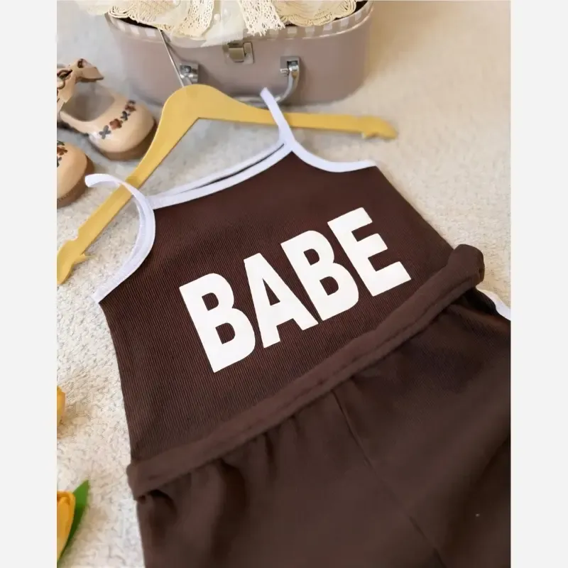 رمپر دخترانه پنبه کبریتی مدل BABE در 4 رنگ سایز 2 تا 9 سال - تصویر 6