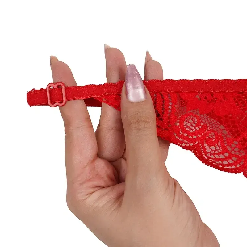 ست شورت و سوتین فانتزی دانتل هارنس دار براگور فنر دار لامبادا - تصویر 6