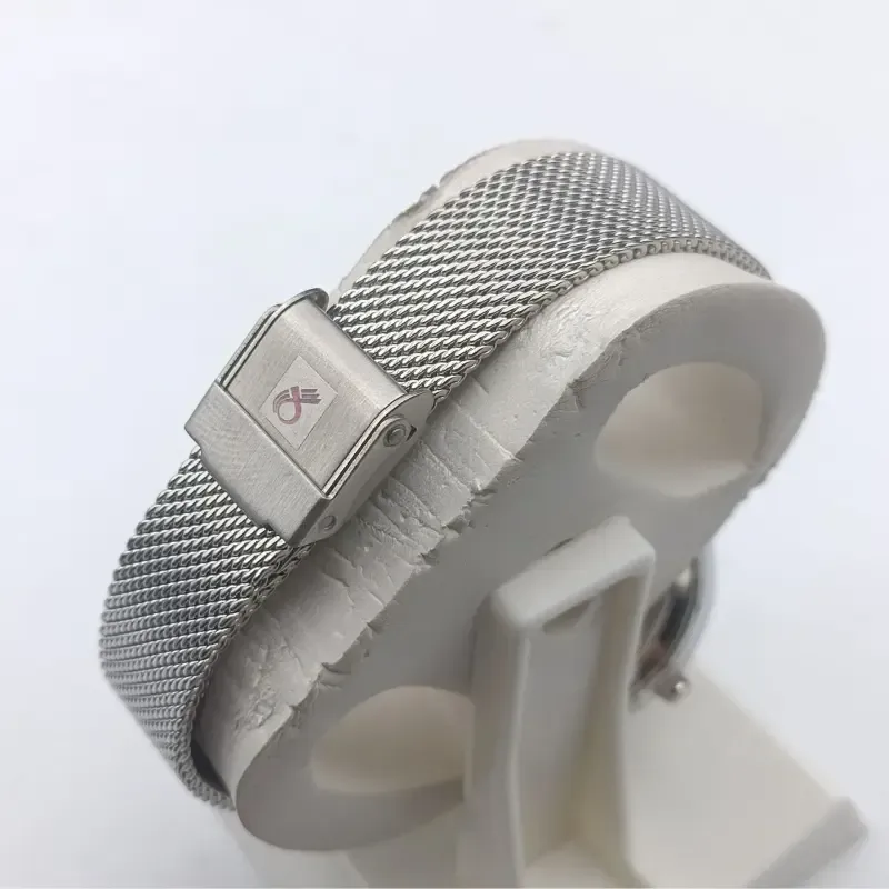 ساعت زنانه استیل صفحه سفید بلیزر رفرانس 3409 بند حصیری رنگ ثابت - تصویر 4