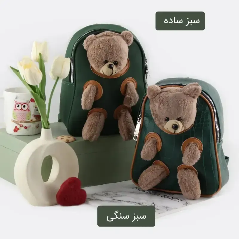 کوله پشتی چرم مصنوعی روزمره زنانه ابعاد 22 در 17 سانتیمتر - تصویر 8