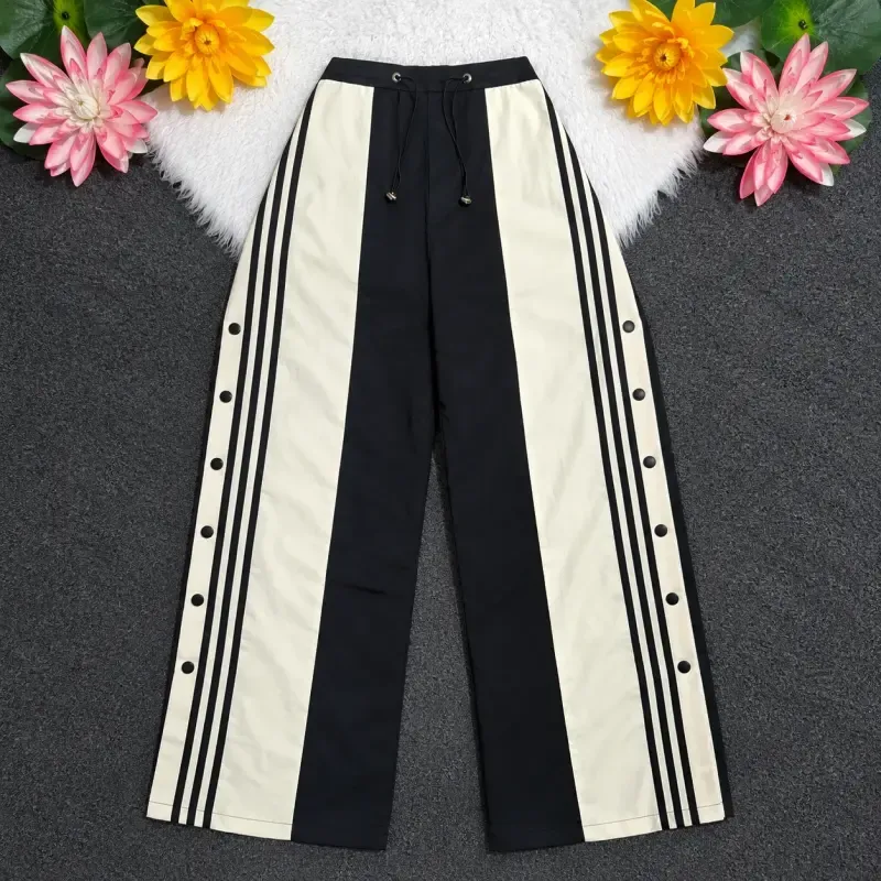 شلوار بگ کتان زارا بغل دکمه سه خط قد 105 - تصویر 7