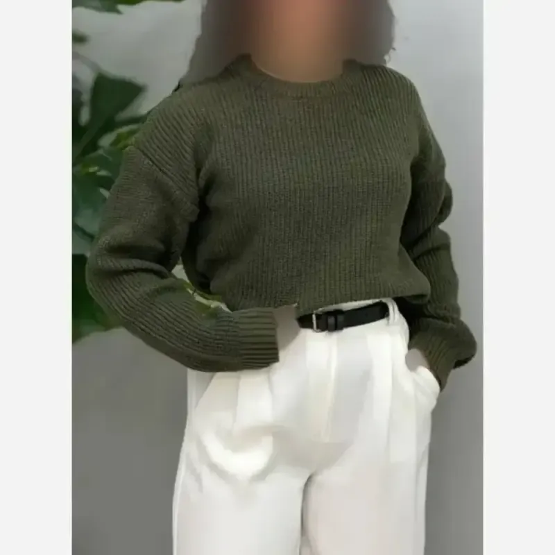 بلوز بافت جودون درشت برجسته ضخیم نرم و درجه یک پاییزه و زمستانه فری سایز - تصویر 4