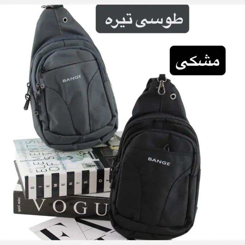 بادی بگ مردانه پارچه ای ابعاد 20 در 10 سانتی متر دارای 3 جیب بیرونی و 1 جیب داخلی آستر ساتن - تصویر 5