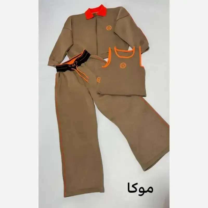 ست سه تیکه سویشرت شلوار و کراپ دورس داخل کرک هرمس - تصویر 6