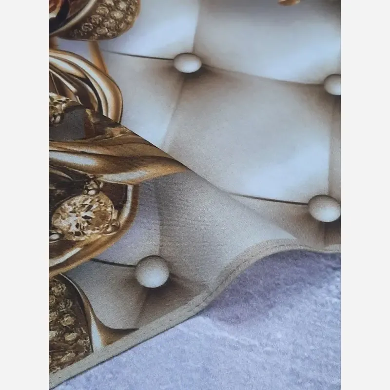 روسری نخی کاستوم طرح شقایق ابعاد 140x140 چرخ دوز - تصویر 6