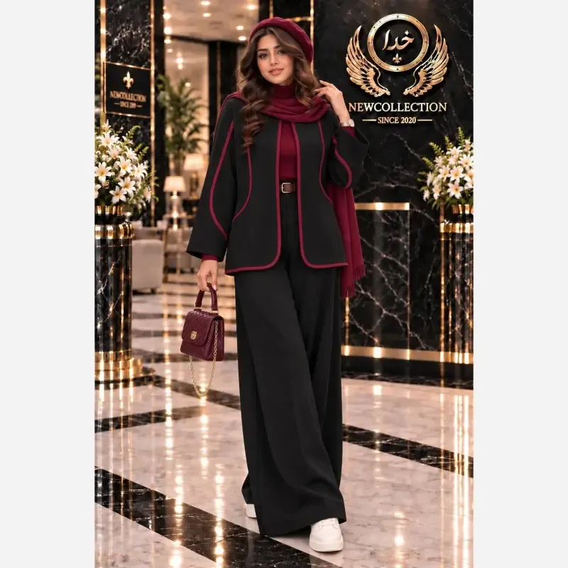 ست کت و شلوار نواردوزی پاییزه سوپرمازراتی گرم بالا فری سایز 38 تا 48 - تصویر 8