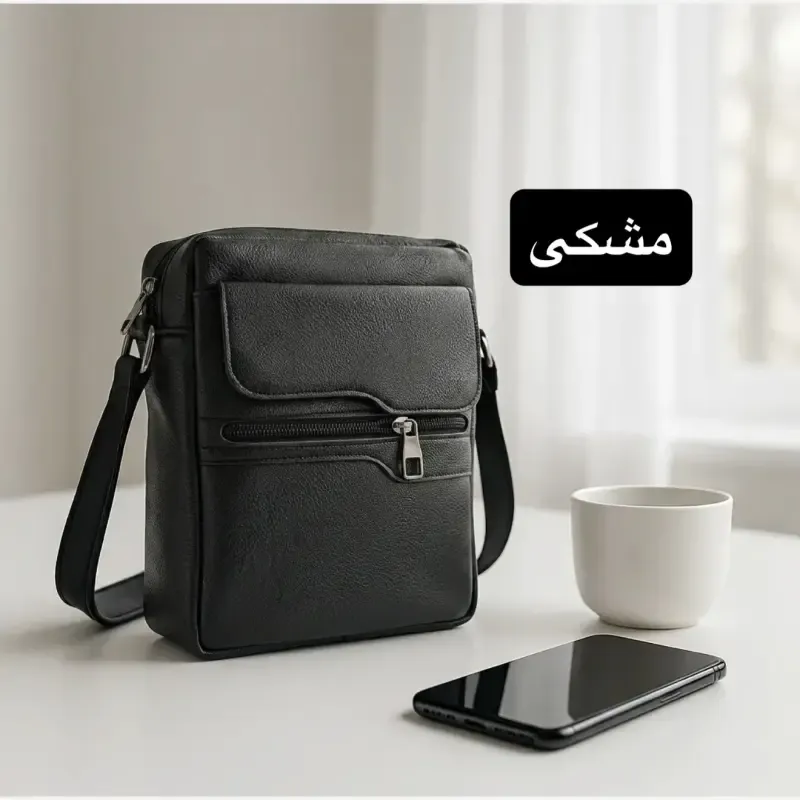 کیف مردانه چرم مصنوعی اسپرت و روزمره بند دار - تصویر 2