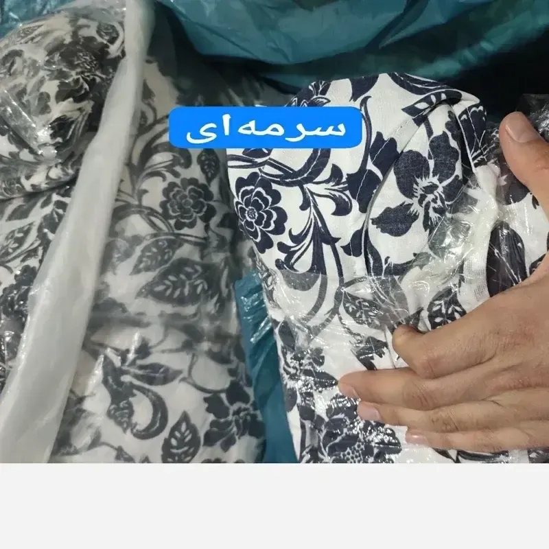 پیراهن ساحلی نخی فلور زمینه سفید فری سایز (38 تا 48) بدون بدن نما - تصویر 7