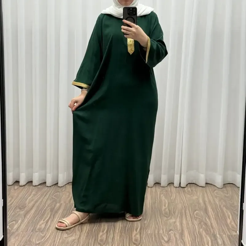 پیراهن ساحلی نخی شسته شده فری سایز زنانه تا سایز 52 کمربنددار بدون آبرفت و رنگ رفت - تصویر 2