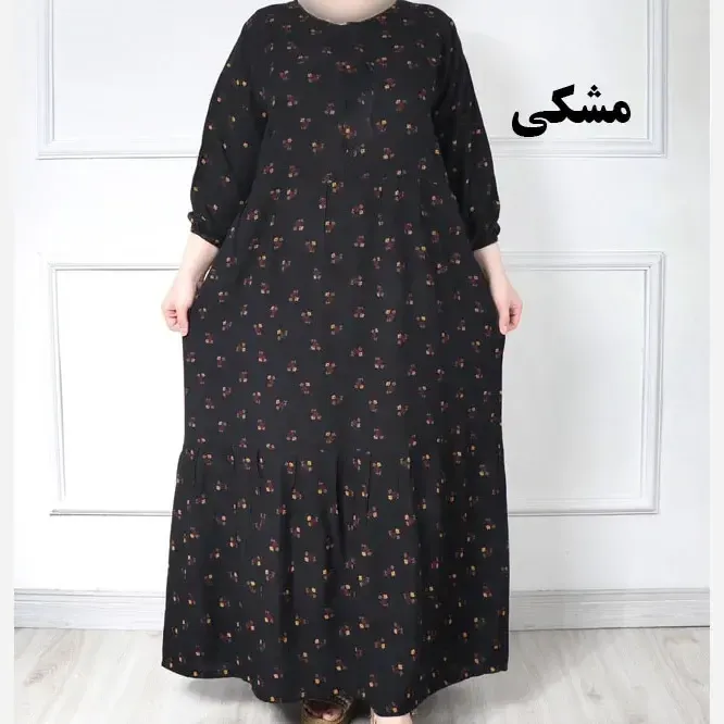 پیراهن ساحلی زنانه گلریز نخی فری سایز تا 48 آیدایی کمربند دار شیک و راحت چهارفصل - تصویر 3