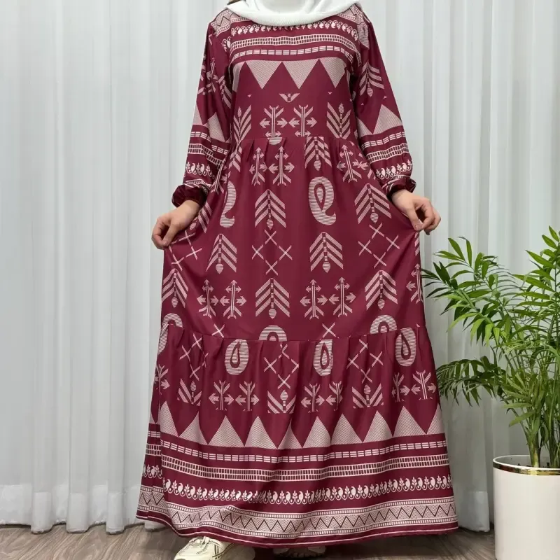 پیراهن ساحلی زنانه بوگاتی مدل ترمه آسمانی فری سایز تا 48 آبرفت و رنگ رفت ندارد - تصویر 4