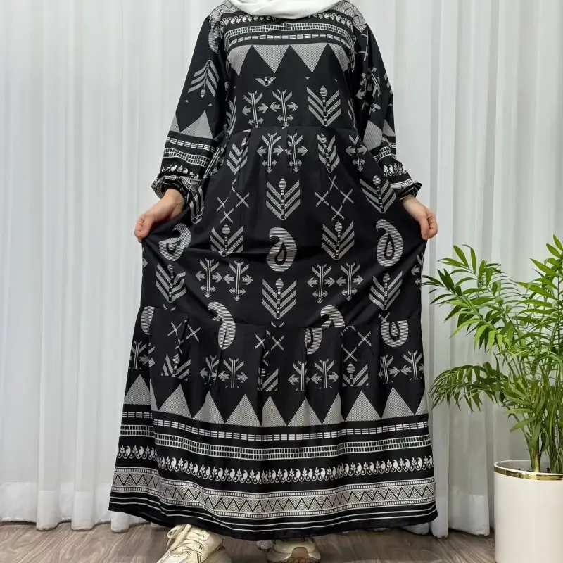 پیراهن ساحلی زنانه بوگاتی مدل ترمه آسمانی فری سایز تا 48 آبرفت و رنگ رفت ندارد - تصویر 8
