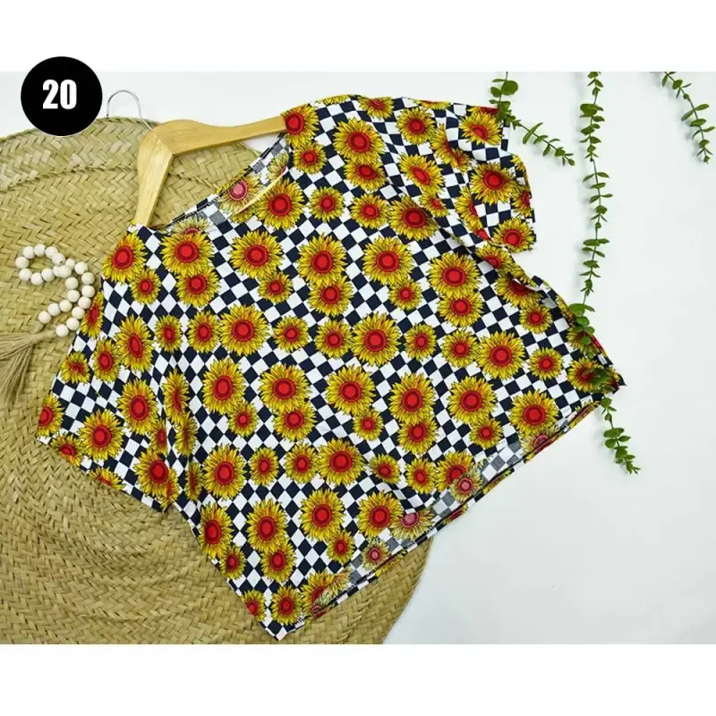 کراپ زنانه نخی یقه گرد در 20 طرح مختلف کد 11546 - تصویر 24
