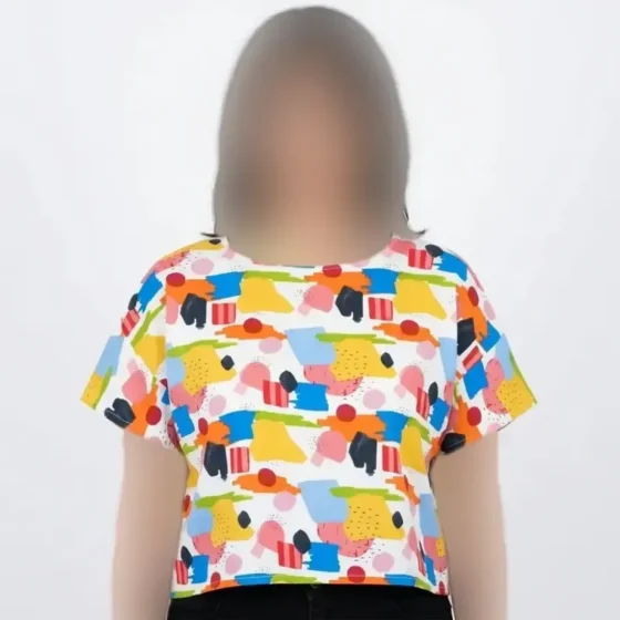 کراپ زنانه نخی یقه گرد در 20 طرح مختلف کد 11546