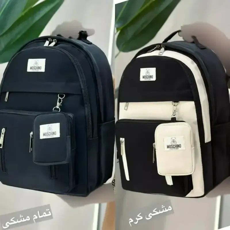 کوله مدرسه دیبا ضد آب مشکی سایز 40 در 27 سانتی متر - تصویر 5