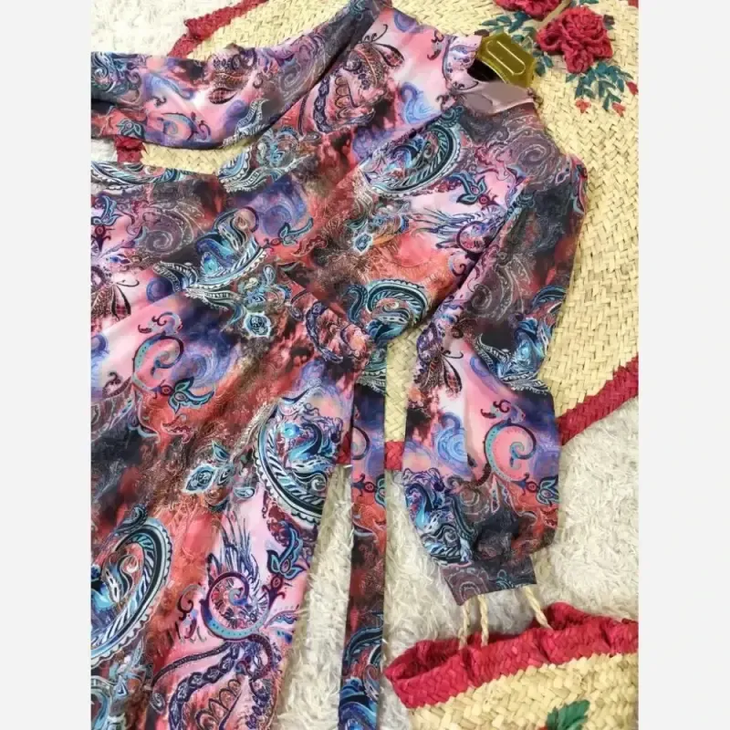 ست دوتیکه پیراهن و مینی اسکارف گلسا جنس سوپرسافت درجه یک سایز 1 تا 5 - تصویر 2