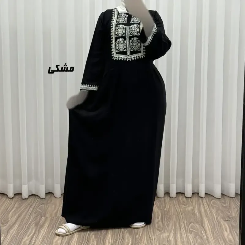 پیراهن ساحلی نخی زنانه مدل ساره 2 کد 1756 فری سایز با کمربند - تصویر 2