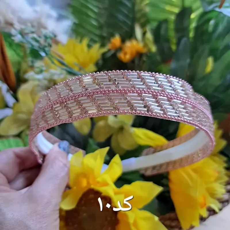 تل مجلسی گیپور سه بعدی گلدار زنانه سفید کرم بادمجانی زرشکی - تصویر 15