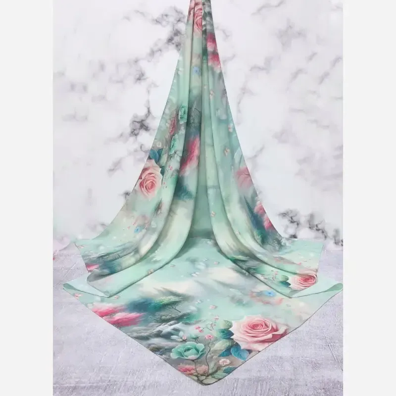 روسری نخی کاستوم طرح برکه سایز 140 چرخ دوز - تصویر 7