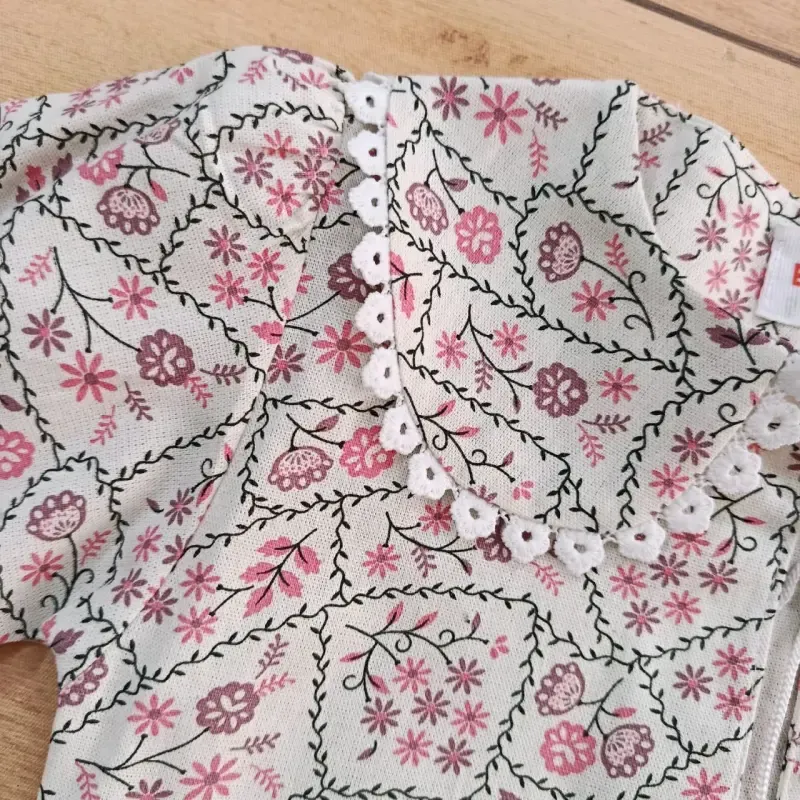 کت و سارافون دخترانه مدل گل بهاری کرپ مازراتی و لنین سایز 1 تا 3 - تصویر 7
