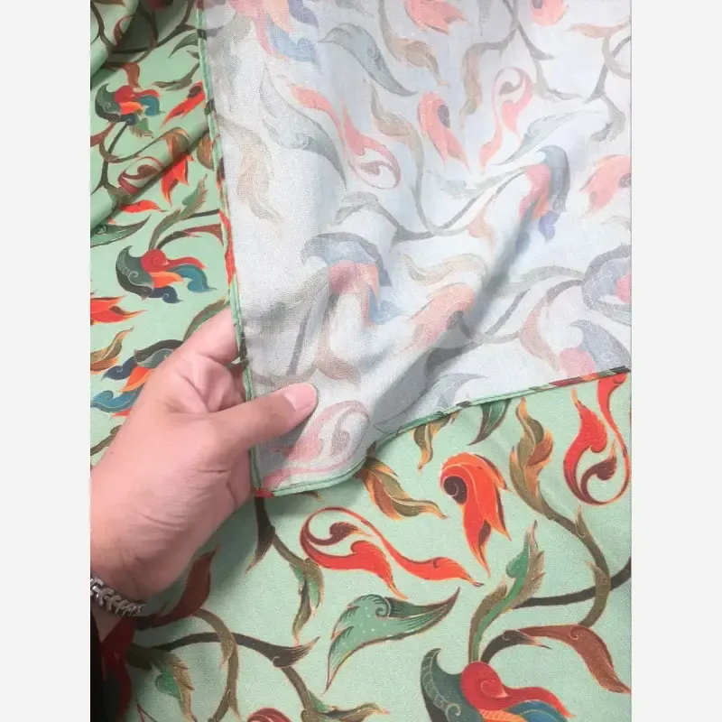 روسری نخ کاستوم طرح حنانه سایز 140 چرخ دوز - تصویر 10
