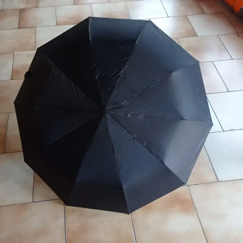 چتر اتوماتیک RST لوکس دسته عصایی پارچه نانو ضد آب فنر تقویت شده مشکی بزرگسالان - تصویر 8