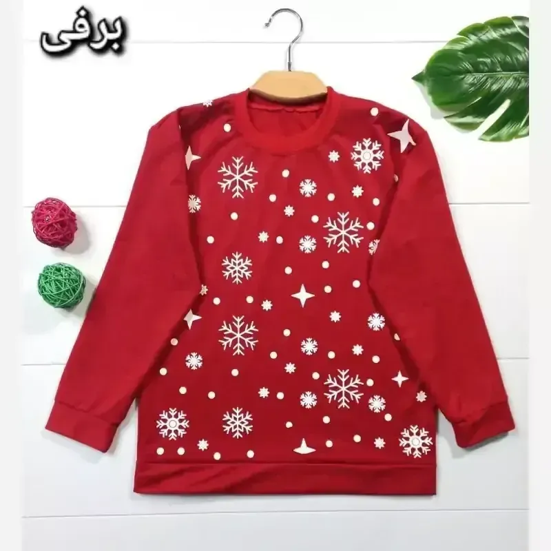 بلوز قرمز زنانه یقه گرد پنبه پلی استر سایز 38 تا 44 - تصویر 2