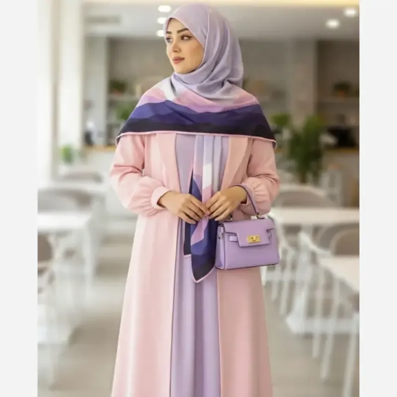 روسری نخ کاستوم طرح یاس قواره بزرگ 140 سانتیمتر چرخ دوز - تصویر 8