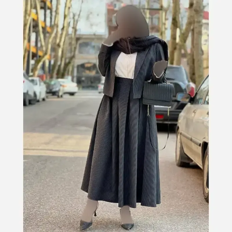کت دامن یاسمن پیله دار پشت کش سایز 1 و 2 - تصویر 3