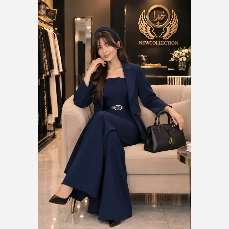 اورال و کت زنانه جنس سوپرمازراتی گرم بالا پاییزه فری سایز 38 تا 46 - تصویر 2