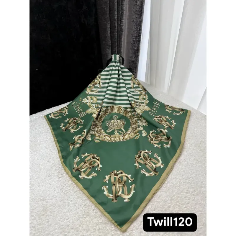 روسری ساتن ابریشم طرح دیپلمات قواره 140 توییل مجلسی - تصویر 4
