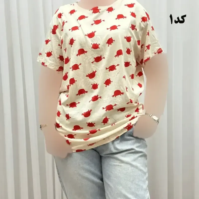 تیشرت طرحدار H&M کد 1170 آبرفت و رنگ رفت ندارد چروک نمیشود سایزبندی کامل S تا XXXL - تصویر 4