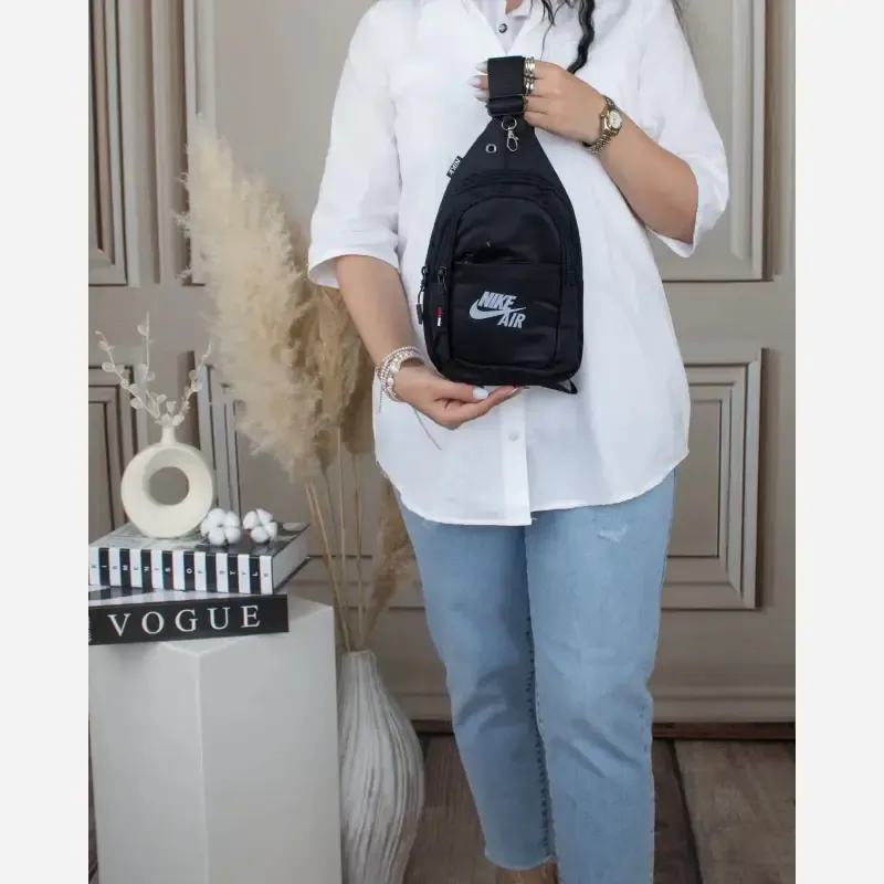 کیف مردانه روزمره پارچه ای طوسی ابعاد 30x17x8 سانتیمتر - تصویر 5