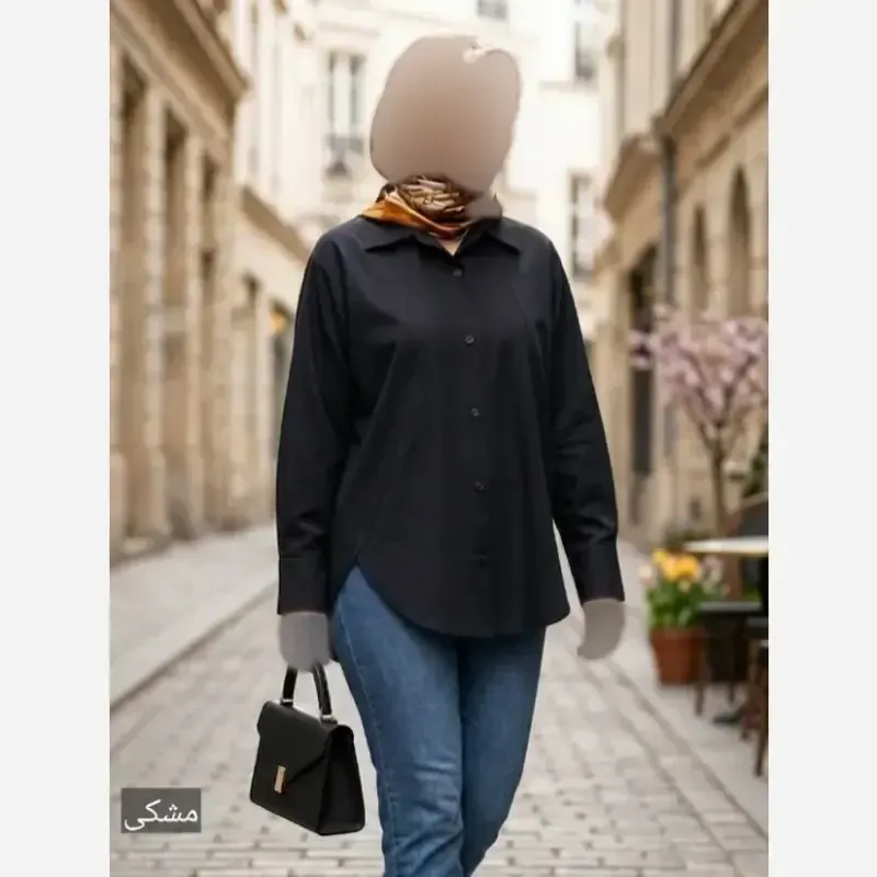 تونیک لینن زنانه مدل ملین سایز بزرگ 38 تا 50 - تصویر 3