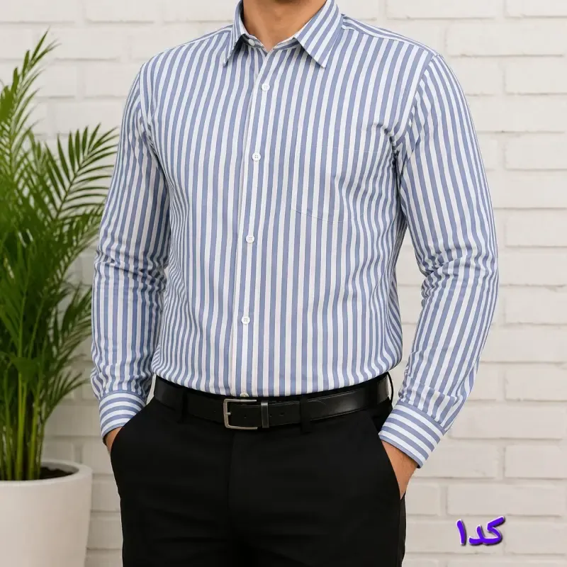 پیراهن مردانه آستین بلند اندامی بنگال کشی رنگبندی متنوع سایز L تا 2XL - تصویر 6