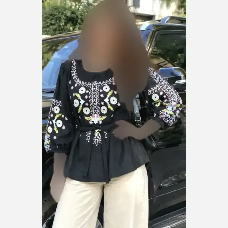 تونیک چاپی رنگی آرامش جنس شانتون درجه یک فری سایز - تصویر 13