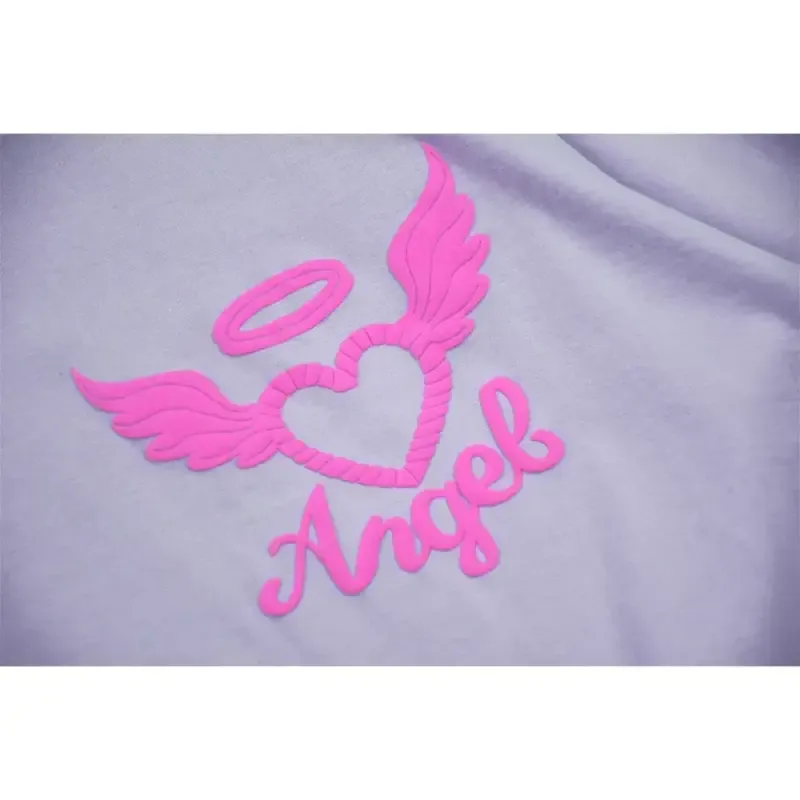 تیشرت زنانه لانگ طرح angel جنس پنبه یقه گرد کد 11773 - تصویر 3