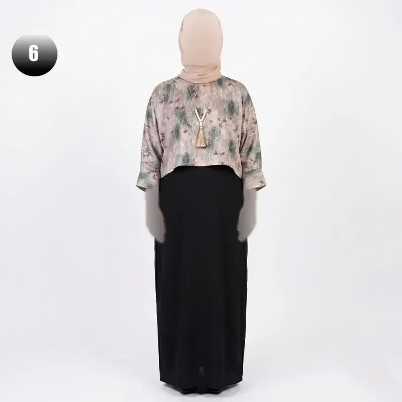 ست کراپ و سارافون زنانه طرح دار شانتون تک سایز فری سایز - تصویر 17