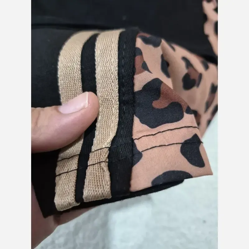ست کراپ شلوار دخترانه طرح پلنگی آستین کوتاه پنبه بوگاتی سایز 45 تا 60 - تصویر 16