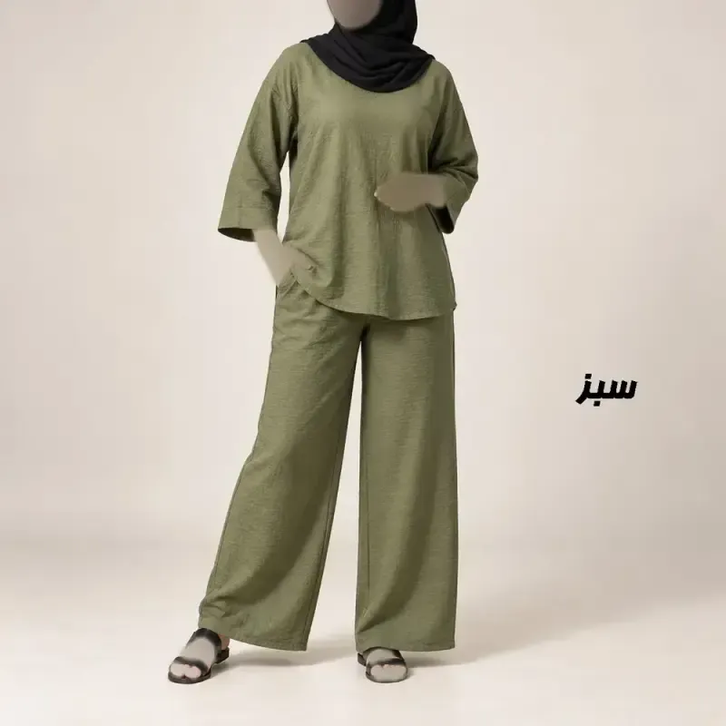 ست بلوز شلوار زنانه صوفیا فری سایز مناسب تا سایز 50 - تصویر 6