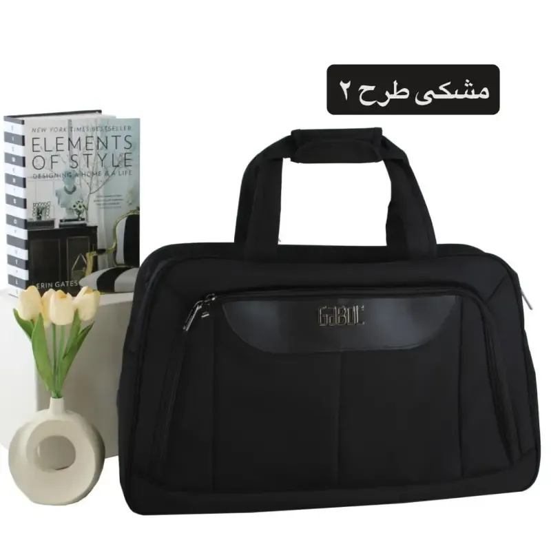 ساک ورزشی و اسپرت پارچهای با بند بلند و آستر ساتن ابعاد 20x40x58 سانتیمتر - تصویر 3