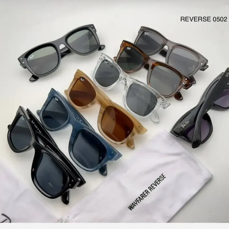 عینک آفتابی ری بن مدل ویفرر ریورس Ray-Ban RBR0502S با فریم کائوچویی و محافظت UV400 - تصویر 11