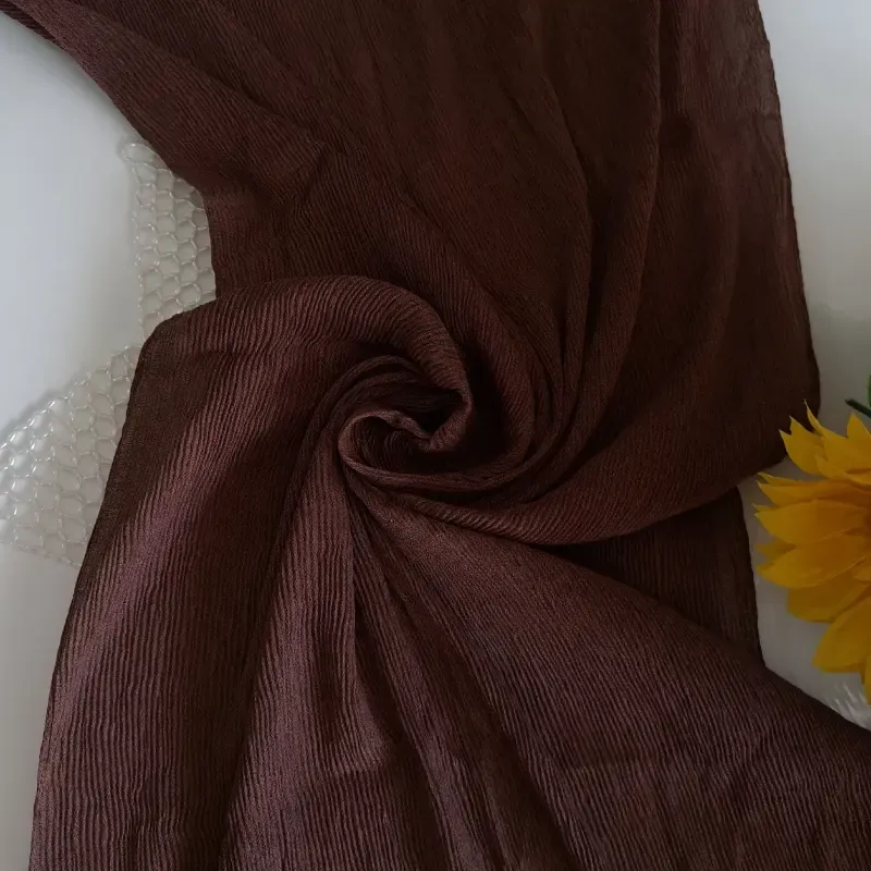 شال پلیسه رنگی منگوله دار سایز 70 در 190 مناسب بهار و تابستان - تصویر 5
