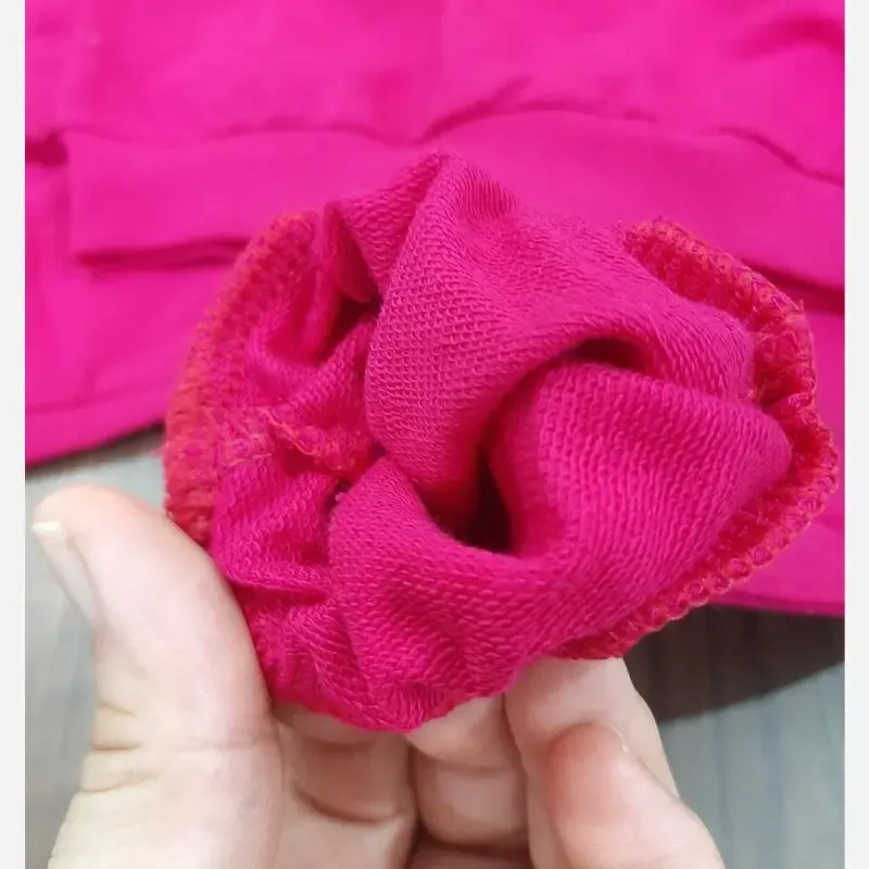 بلوز شلوار دورس بچگانه گلبهی و یاسی سایز 35 تا 45 - تصویر 3