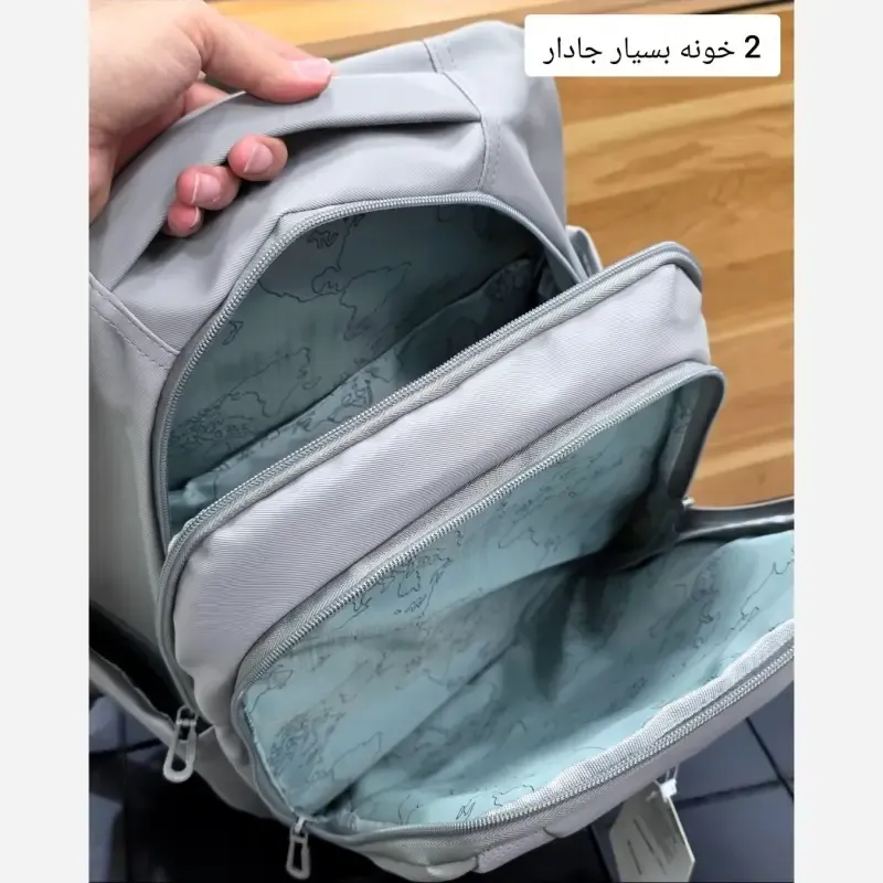 کوله پشتی پاستیلی پریزیدنت جنس پارچه خارجی سیلیکونی ضد خش دو خانه لپ تاپ دار - تصویر 13