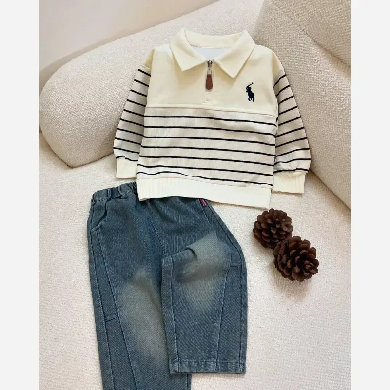 ست پولوشرت و شلوار جین بچگانه برند 415polo مناسب 1.5 تا 6 سال - تصویر 4