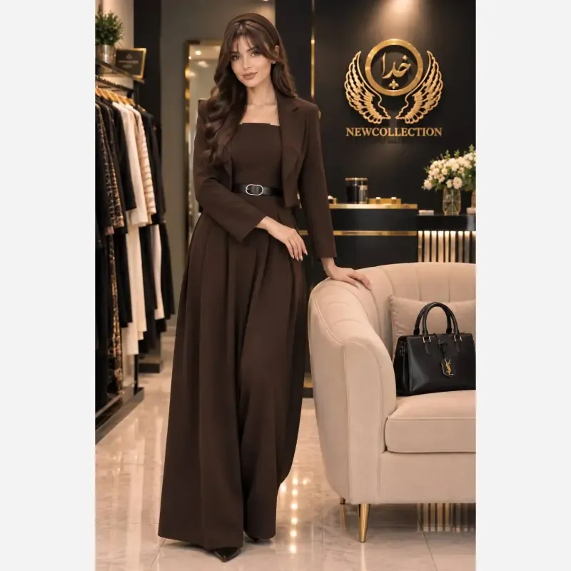 اورال و کت زنانه جنس سوپرمازراتی گرم بالا پاییزه فری سایز 38 تا 46 - تصویر 4