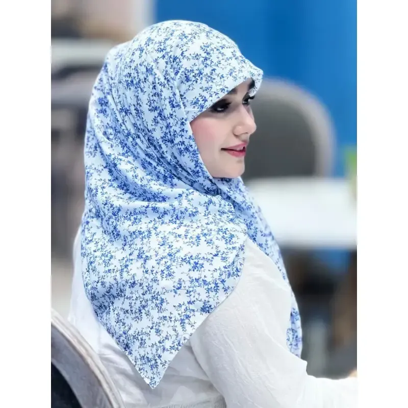 روسری نخی کاستوم طرح سوگند قواره 110 سبز ریز نقش چرخ دوز - تصویر 14