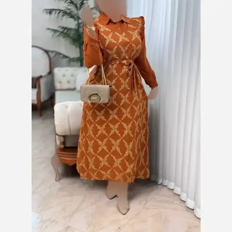 پیراهن طلاکوب پروانه زنانه جنس اسکادا سایز بزرگ - تصویر 3